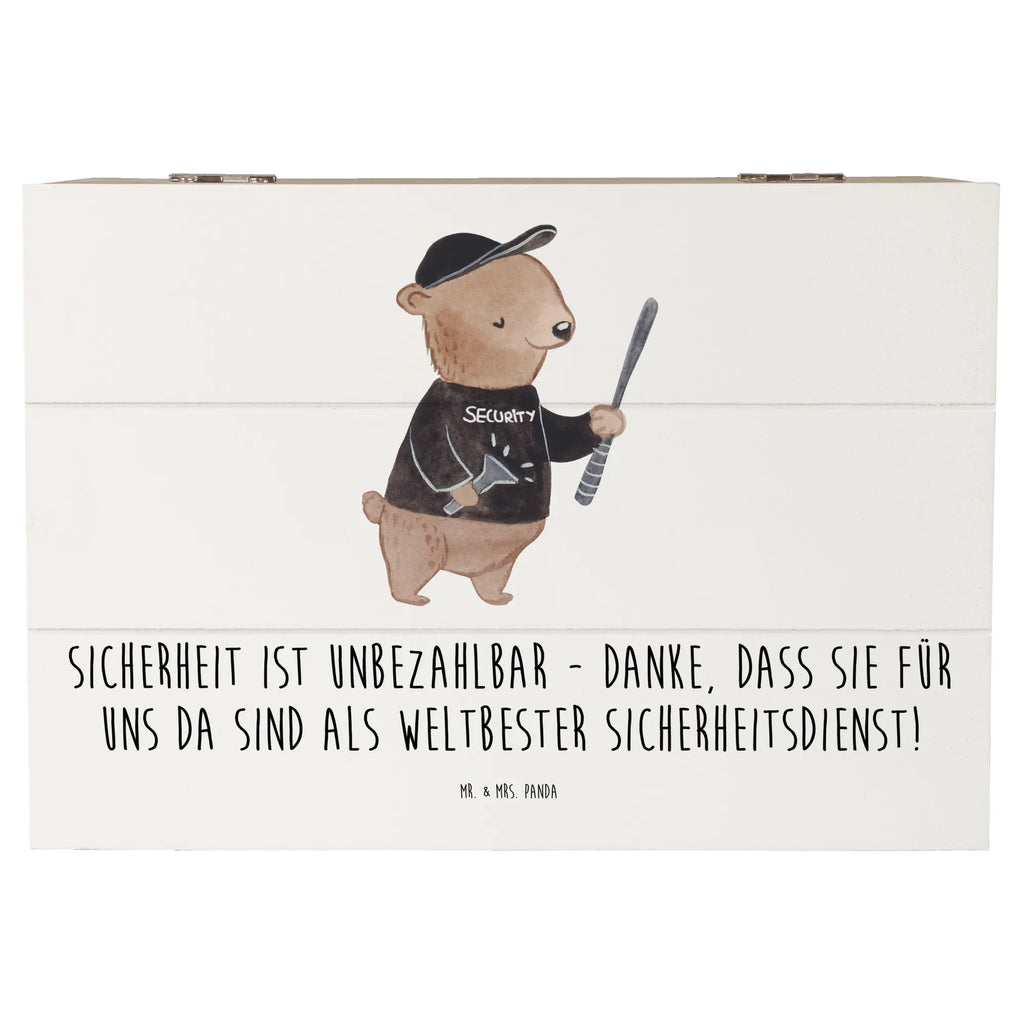 Wooden chest Sicherheit ist unbezahlbar - Danke, dass Sie für uns da sind als weltbester Sicherheitsdienst! Dekokiste, Geschenkbox, Kiste, Holzkiste, Truhe, Schatulle, Aufbewahrungsbox, Schatzkiste, Erinnerungsbox, Erinnerungskiste, XXL, Geschenkdose