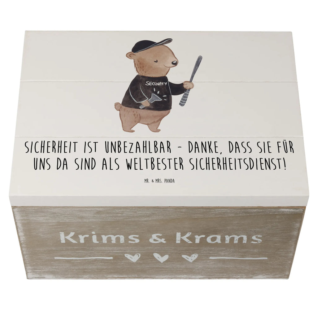 Wooden chest Sicherheit ist unbezahlbar - Danke, dass Sie für uns da sind als weltbester Sicherheitsdienst! Dekokiste, Geschenkbox, Kiste, Holzkiste, Truhe, Schatulle, Aufbewahrungsbox, Schatzkiste, Erinnerungsbox, Erinnerungskiste, XXL, Geschenkdose