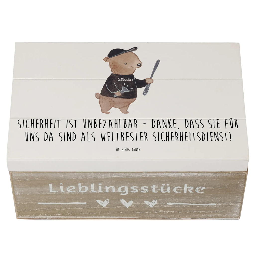 Wooden chest Sicherheit ist unbezahlbar - Danke, dass Sie für uns da sind als weltbester Sicherheitsdienst! Dekokiste, Geschenkbox, Kiste, Holzkiste, Truhe, Schatulle, Aufbewahrungsbox, Schatzkiste, Erinnerungsbox, Erinnerungskiste, XXL, Geschenkdose