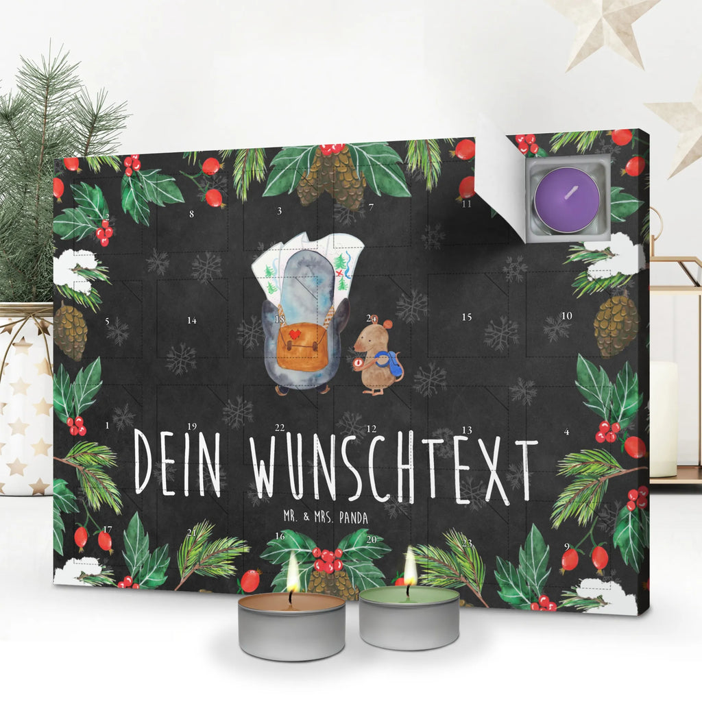 Personalisierter Duftkerzen Adventskalender Pinguin & Maus Wanderer Personalisierter Duftkerzen Adventskalender, Pinguin, Wandern, Wanderlust, Ausflug, Roadtrip, Abenteuer, Abenteurer, Pinguine