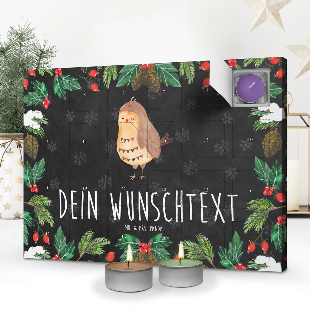 Personalisierter Duftkerzen Adventskalender Eule Zufrieden Personalisierter Duftkerzen Adventskalender, Eule, Romantisch, Eule Spruch, Liebe Spruch, Geschenk Hochzeitstag, Owl, Wortspiel Lustig, Eule Deko, Spruch schön