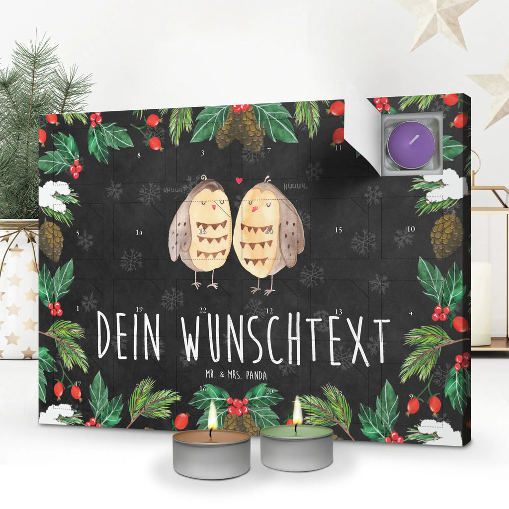 Personalisierter Duftkerzen Adventskalender Eulen Liebe Personalisierter Duftkerzen Adventskalender, Eule, Hochzeit Spruch, Liebe Spruch, All You Need Is Love, Liebe, Wortspiel Lustig, Freund, Eule Deko, Freundin Geschenk, Owl