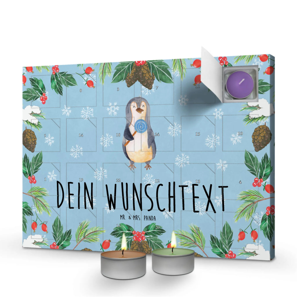 Personalisierter Duftkerzen Adventskalender Pinguin Lolli Personalisierter Duftkerzen Adventskalender, Pinguin, Rabauke, Spruch, Gauner, Ganove, Rebell, Blödsinn, Lolli, Pinguine, Süßigkeiten