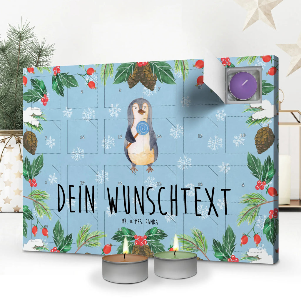 Personalisierter Duftkerzen Adventskalender Pinguin Lolli Personalisierter Duftkerzen Adventskalender, Pinguin, Rabauke, Spruch, Gauner, Ganove, Rebell, Blödsinn, Lolli, Pinguine, Süßigkeiten