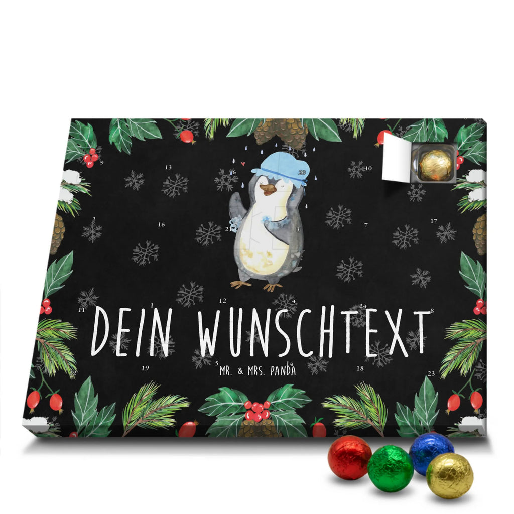 Adventskalender mit Namen Pinguin Duschen Personalisierter Adventskalender, Adventskalender mit Namen, Pinguin, Lebensmotto, Duschen, Pinguine, glücklich sein, Dusche, Neustart, Motivation, Neuanfang