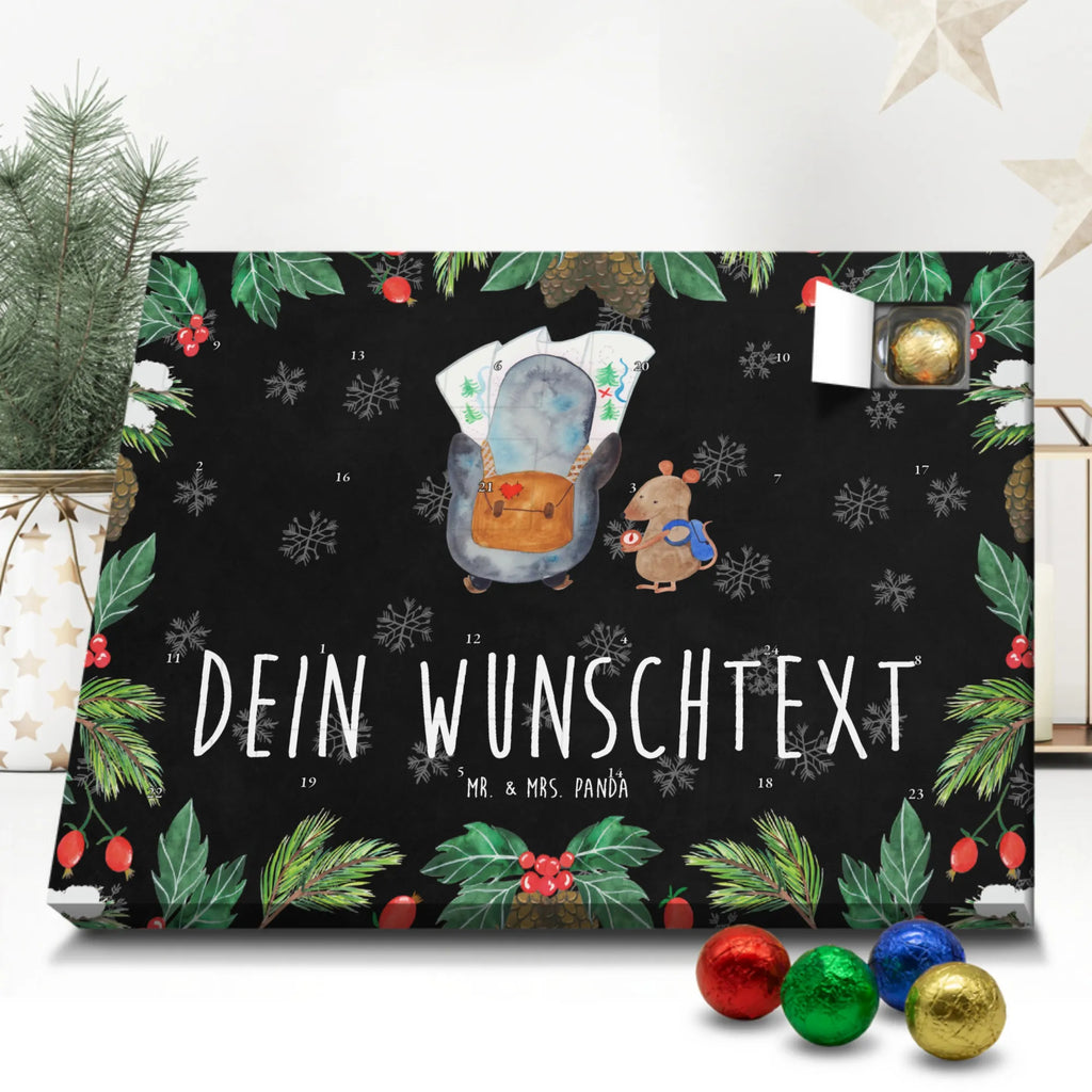 Adventskalender mit Namen Pinguin & Maus Wanderer Personalisierter Adventskalender, Adventskalender mit Namen, Pinguin, Pinguine, Wandern, Abenteuer, Wanderlust, Abenteurer, Ausflug, Roadtrip