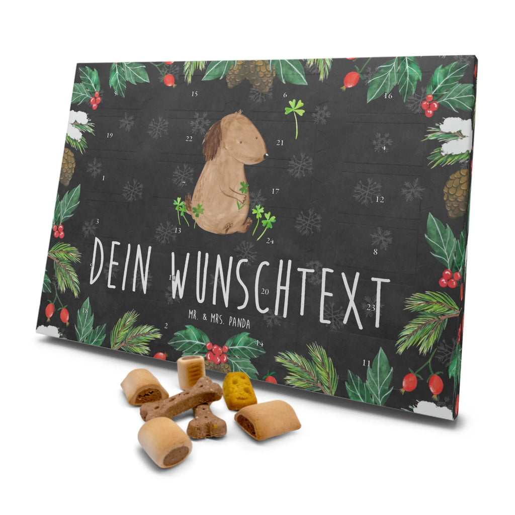 Personalisierter Hunde Adventskalender Hund Kleeblatt Hunde Adventskalender, Hunderasse, Hundebesitzer, Sprüche, Tierliebhaber, Hundemotiv, Haustier, Hund, Achtsamkeit, Glück, Tagträume, Selbstliebe, Neuanfang, Kleeblatt, Motivation, Geschenk, Glücksbringer