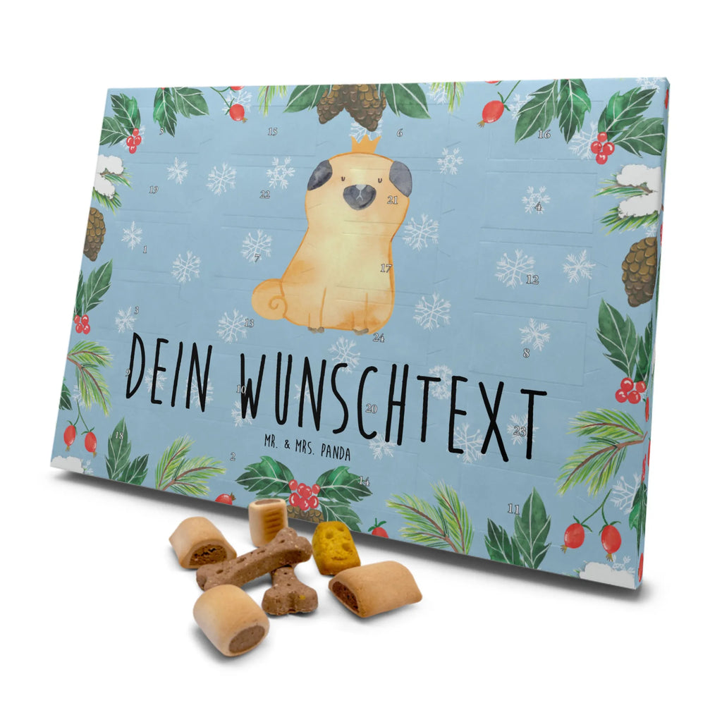 Personalisierter Hunde Adventskalender Mops Krone Hunde Adventskalender, Hunderasse, Tierliebhaber, Hundemotiv, Haustier, Hundebesitzer, Hund, Sprüche, Hundebesitzer. Spruch, Mops, Allergisch, Kinderlos, Hausregel, Lustig