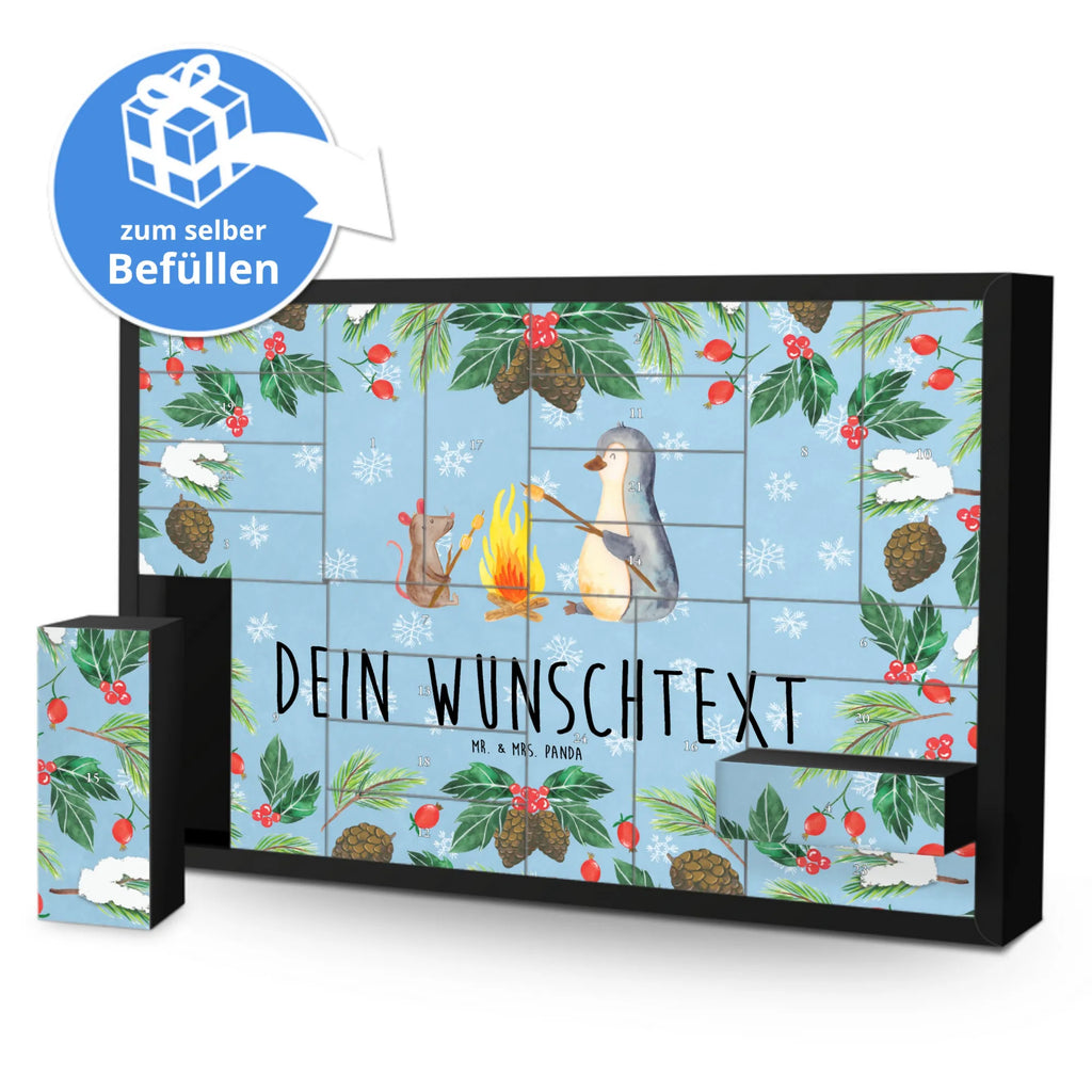 Personalisierter Befüllbarer Adventskalender Pinguin Lagerfeuer Befüllbarer Adventskalender, Adventskalender Zum Selbst Befüllen, Pinguin, Feuer, Neustart, Liebe, Pinguine, Lagerfeuer, Job, Arbeit, Grillen, Leben, Maus, Büro, Lebensspruch, Lebensmotivation, Marshmallows, Motivation, Büroalltag