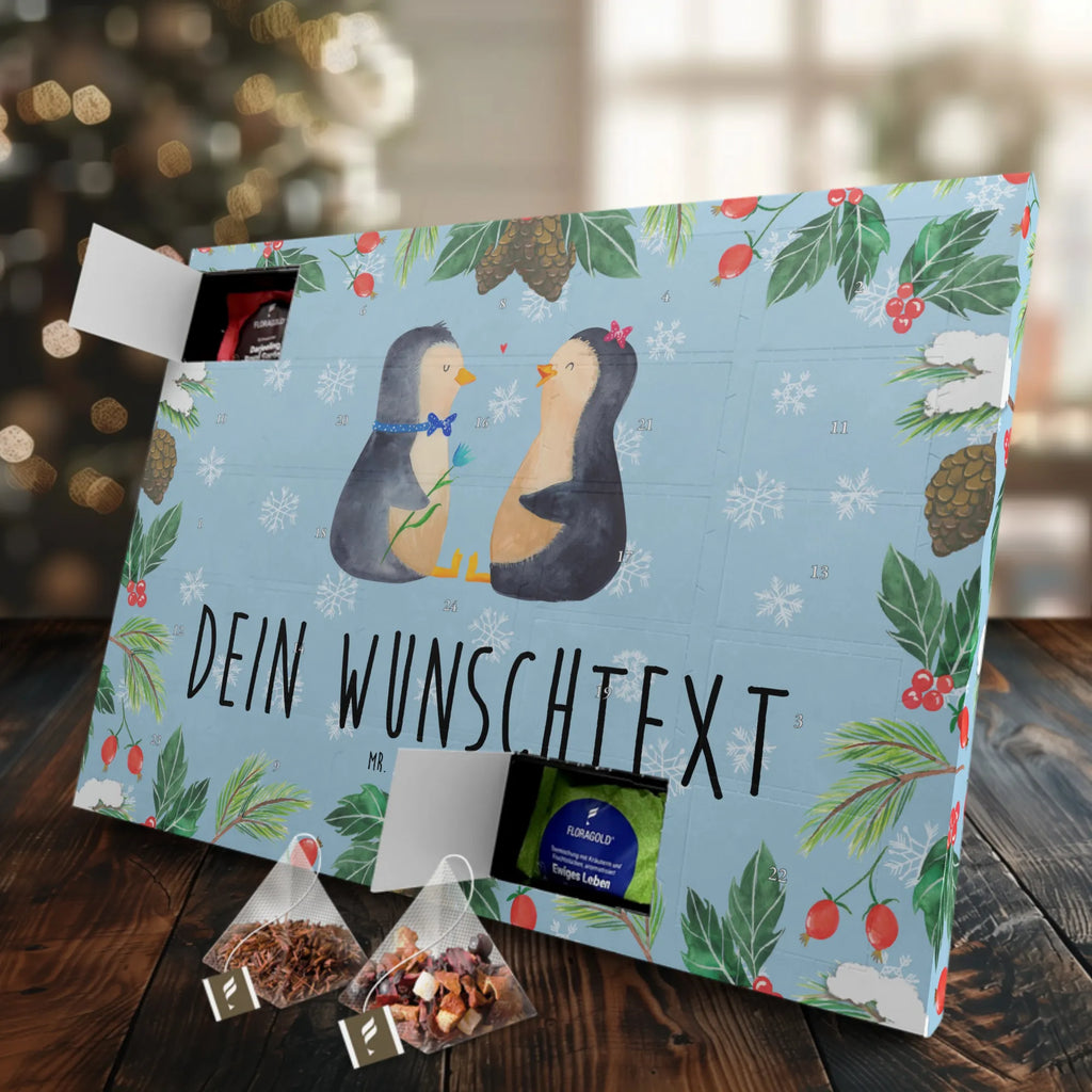 Personalisierter Tee Adventskalender Pinguin Pärchen Personalisierter Tee Adventskalender, Pinguin, Traumpaar, Hochzeit, Große Liebe, Liebesbeweis, Pinguine, Liebe, Liebespaar, Hochzeitsgeschenk, Liebesgeschenk, Verlobung, Hochzeitstag, Jahrestag