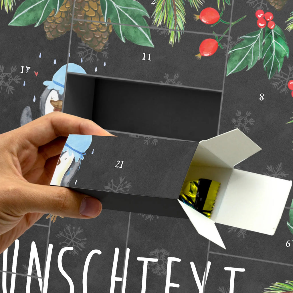 Personalisierter Befüllbarer Adventskalender Pinguin Duschen Adventskalender Zum Selbst Befüllen, Befüllbarer Adventskalender, Pinguin, Lebensmotto, Neuanfang, Pinguine, glücklich sein, Duschen, Dusche, Motivation, Neustart