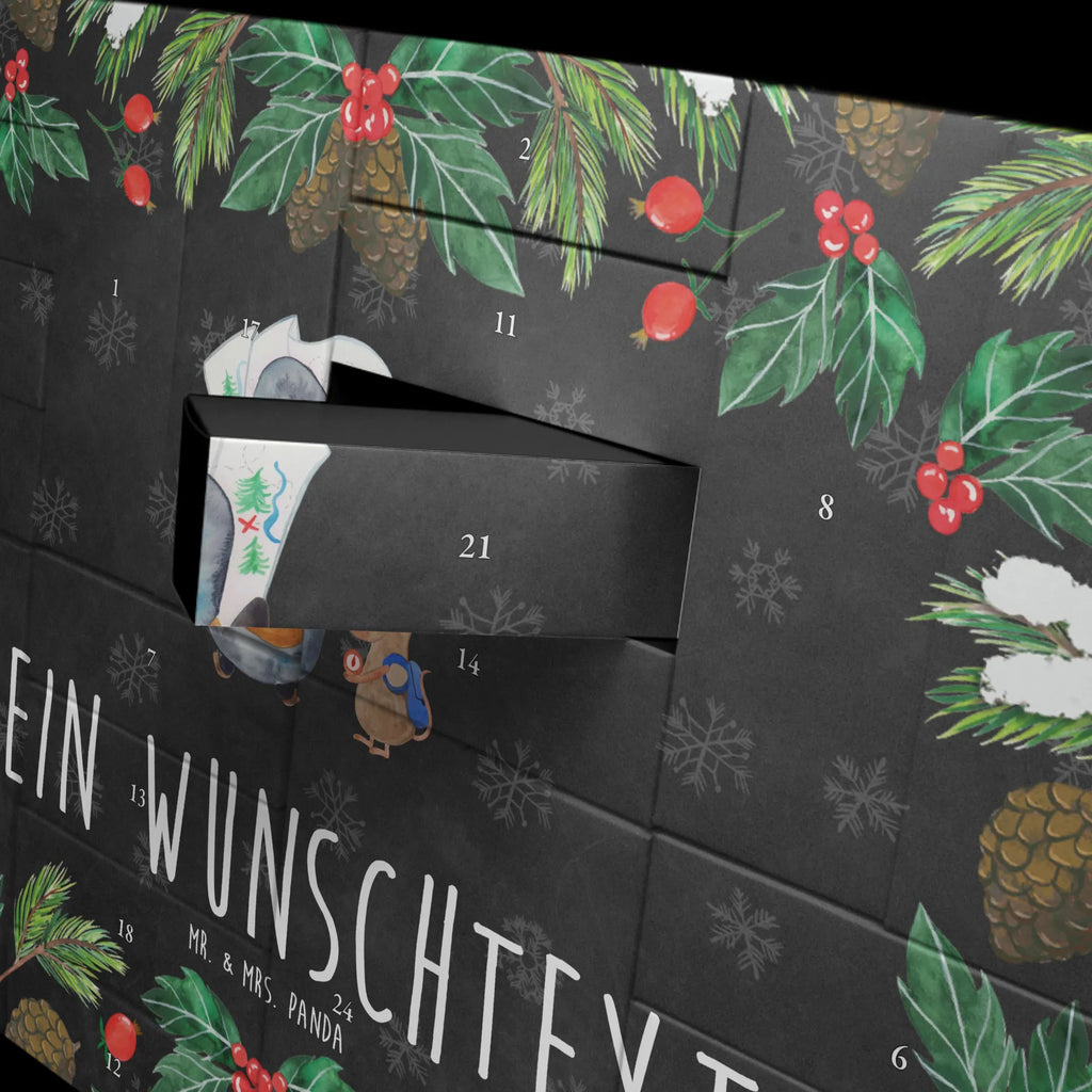 Personalisierter Befüllbarer Adventskalender Pinguin & Maus Wanderer Adventskalender Zum Selbst Befüllen, Befüllbarer Adventskalender, Pinguin, Abenteurer, Wanderlust, Roadtrip, Abenteuer, Wandern, Pinguine, Ausflug