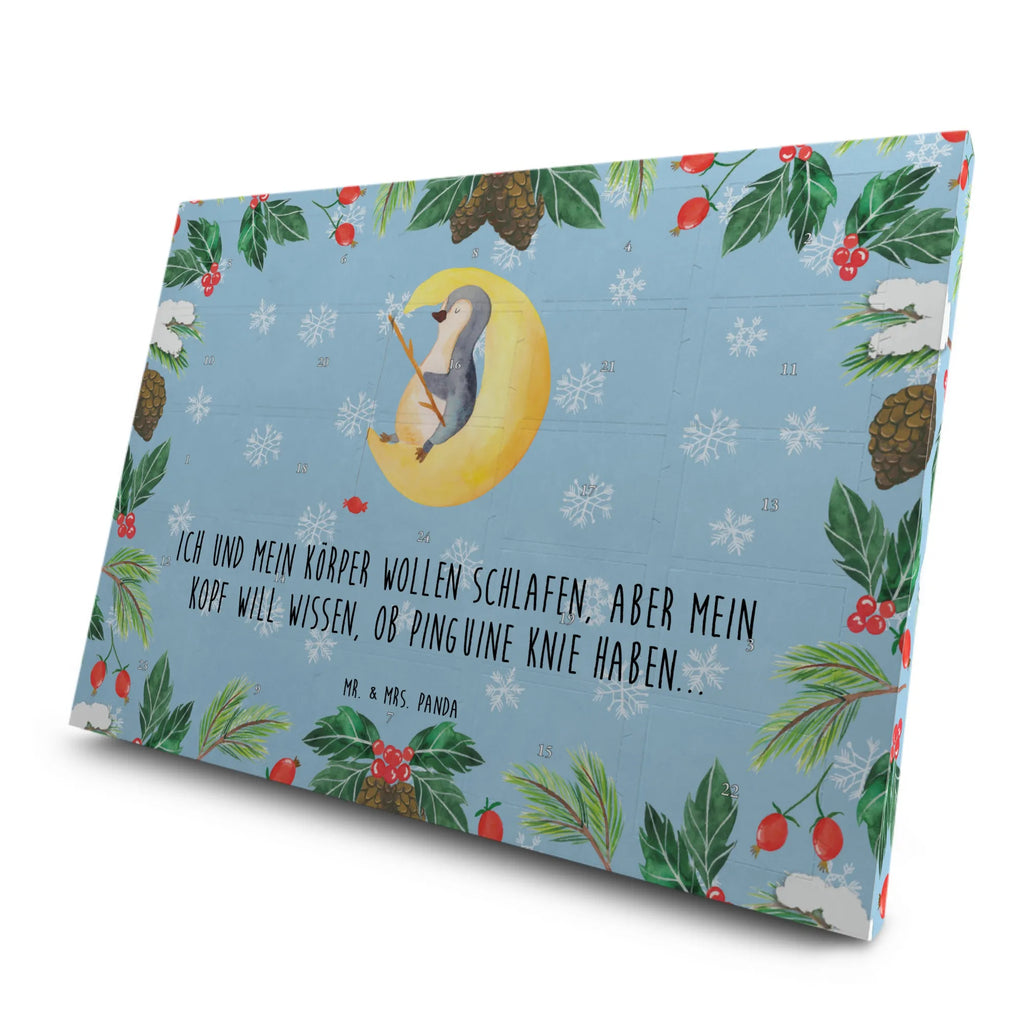 Tee Adventskalender Pinguin Mond Tee Adventskalender, Adventskalender mit Tee, Adventskalender, Pinguin, Einschlafen, Schlafzimmer, Pinguine, Gästezimmer, Schlafstörungen, schlafen, Spruch, Nachtruhe