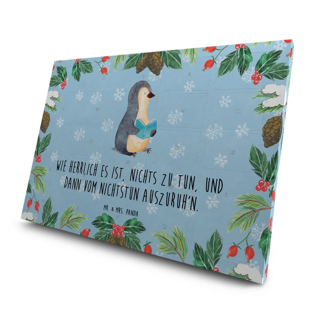 Tee Adventskalender Pinguin Buch Adventskalender mit Tee, Tee Adventskalender, Adventskalender, Pinguin, Nichtstun, Faulenzen, Ferien, Pinguine, Freizeit, Buch, Urlaub, Bücherwurm, Lesen