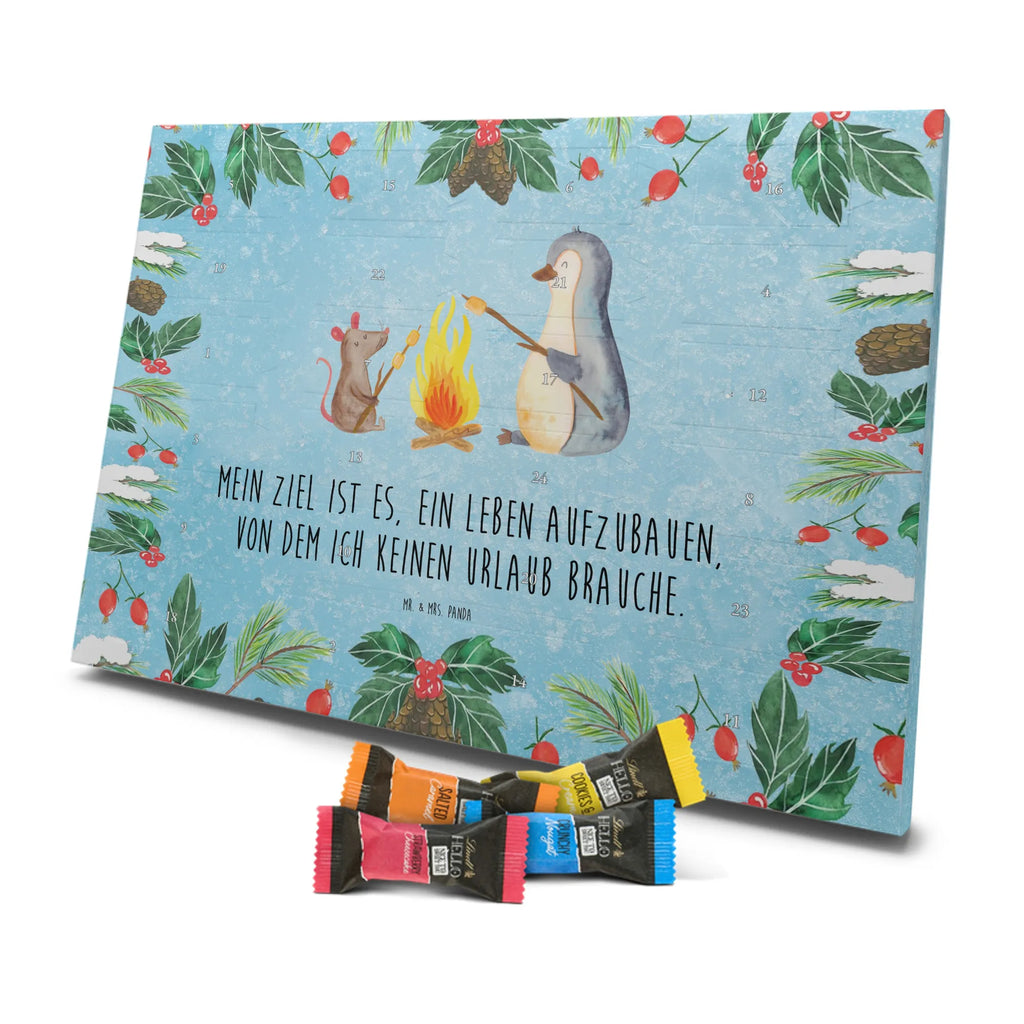 Chocolate advent calendar Penguin campfire North Pole, Penguins, mouse, penguins, everyday office life, new start, life motto, fire, work, campfire, life motivation