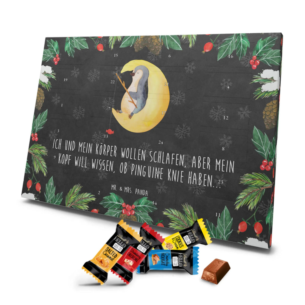 Chocolate advent calendar Penguin moon North Pole, Penguins, bedroom, night's rest, falling asleep, insomnia, guest room, sleep, penguins, saying