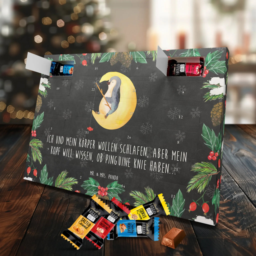 Chocolate advent calendar Penguin moon North Pole, Penguins, bedroom, night's rest, falling asleep, insomnia, guest room, sleep, penguins, saying