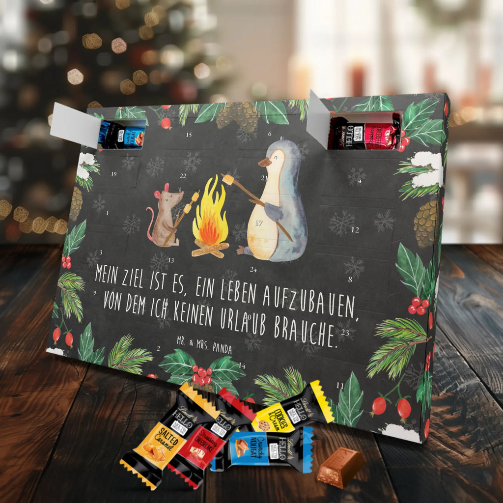 Chocolate advent calendar Penguin campfire North Pole, Penguins, mouse, penguins, everyday office life, new start, life motto, fire, work, campfire, life motivation