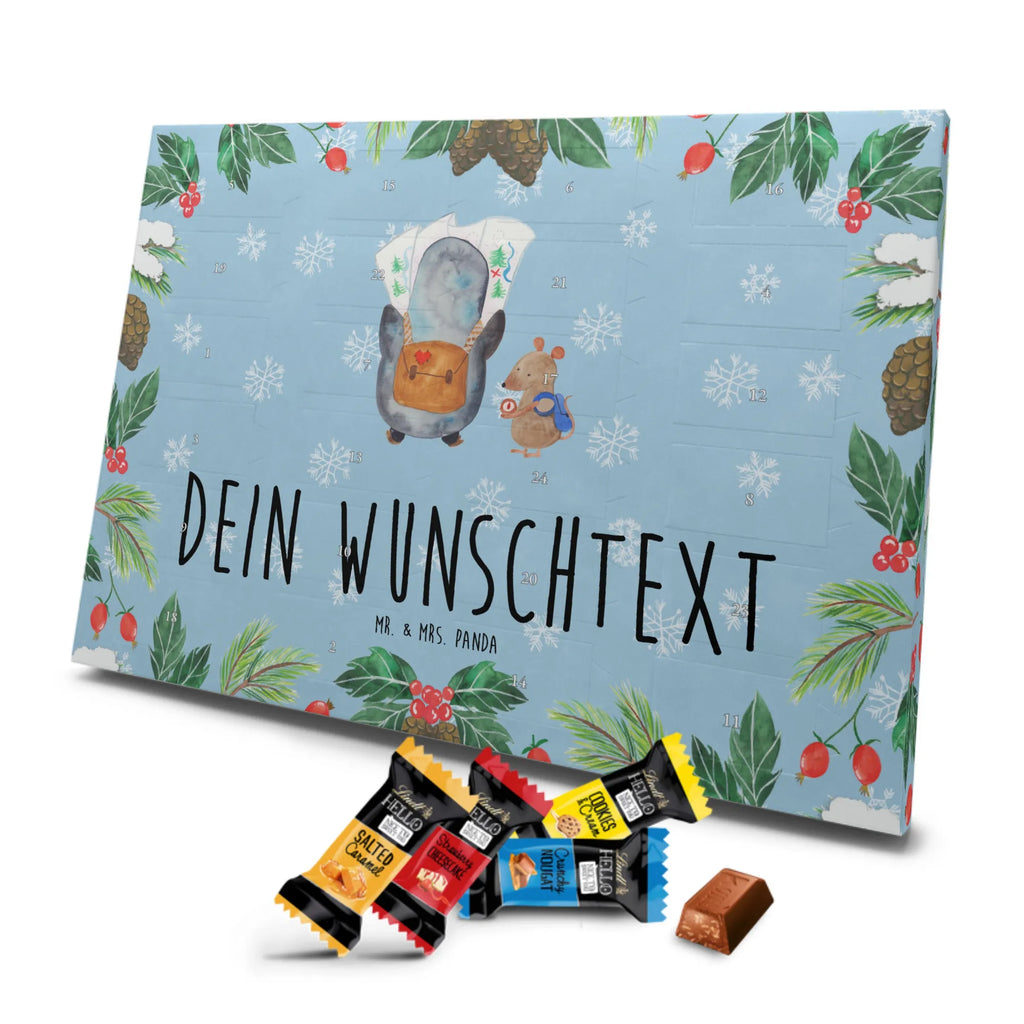 Adventskalender mit Namen Pinguin & Maus Wanderer Personalisierter Adventskalender, Adventskalender mit Namen, Pinguin, Pinguine, Wandern, Abenteuer, Wanderlust, Abenteurer, Ausflug, Roadtrip