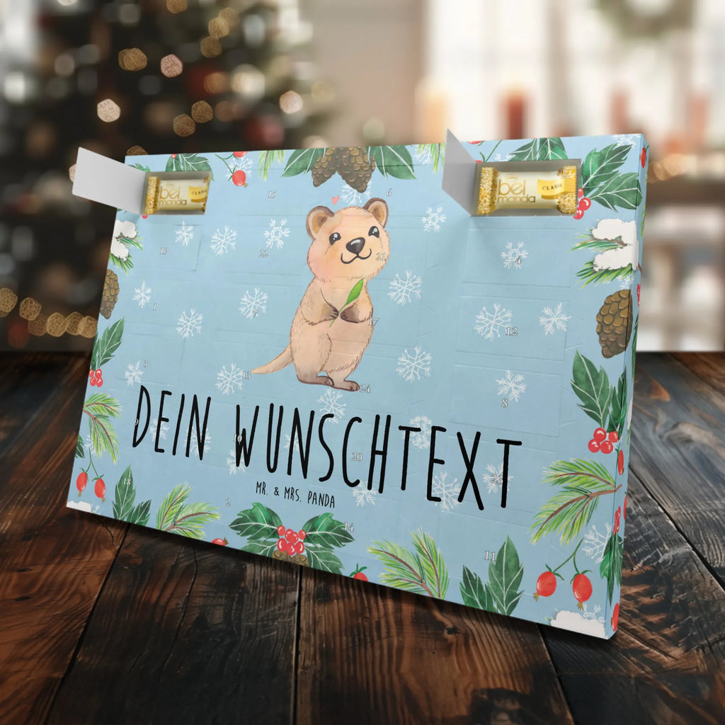 Personalisierter Marzipan Adventskalender Quokka Happy Personalisierter Marzipan Adventskalender, Tiermotive, Gute Laune, lustige Sprüche, Tiere, Aufschieberitis, Dinge erledigen, Lustiger Spruch, Verschieben, Niedliches Tier, Quokka