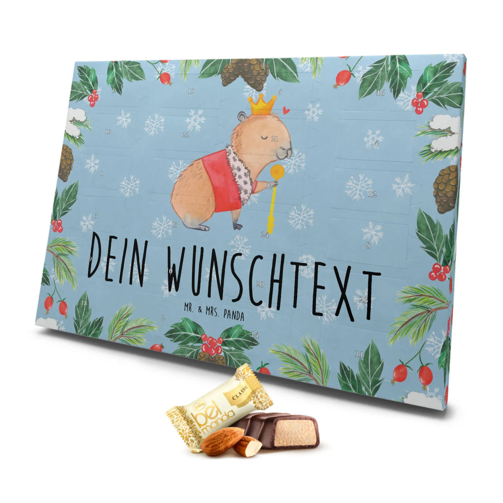 Personalisierter Marzipan Adventskalender Capybara König Personalisierter Marzipan Adventskalender, Tiermotive, Gute Laune, lustige Sprüche, Tiere, Capybara, König