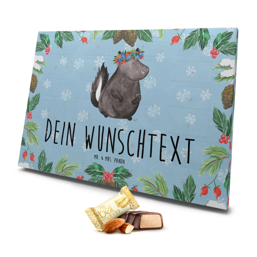Personalisierter Marzipan Adventskalender Stinktier Mädchen Personalisierter Marzipan Adventskalender, Stinktier, Skunk, Stinker, Wildtier, Stinki, Yoga, Raubtier, Namaste