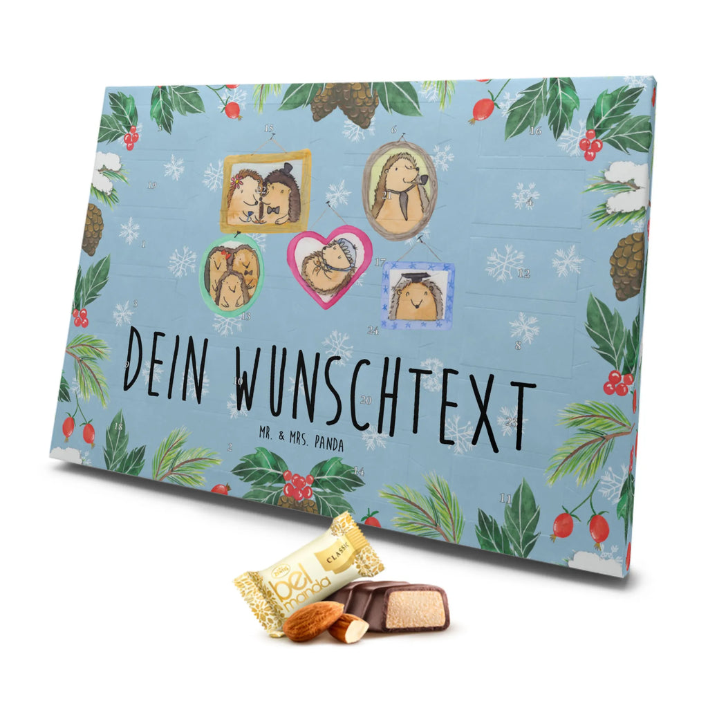 Personalisierter Marzipan Adventskalender Igel Familie Personalisierter Marzipan Adventskalender, Familie, Vatertag, Muttertag, Bruder, Schwester, Mama, Papa, Oma, Opa, Igel, Glück, Zusammenhalt, Bilder, Liebe