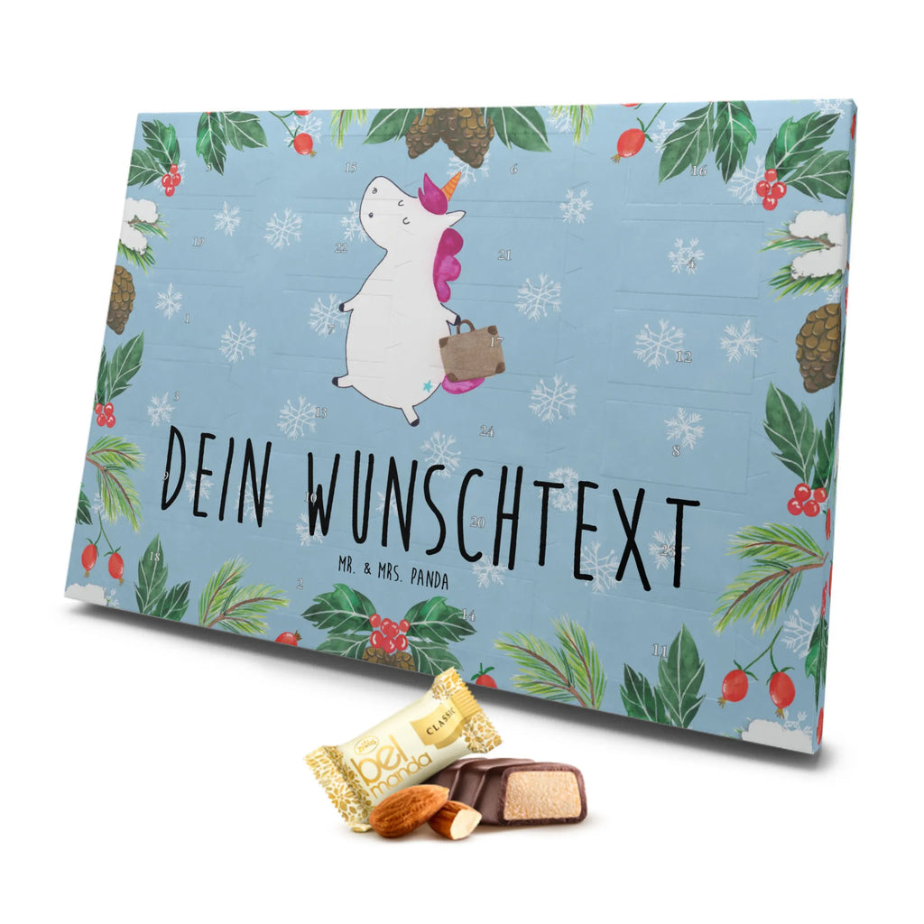 Personalisierter Marzipan Adventskalender Einhorn Koffer Personalisierter Marzipan Adventskalender, Einhorn, Einhörner, Einhorn Deko, Unicorn, Verreisen, albern, Kind, Reise, lustig, Spaß, witzig, Koffer, Gepäck, unicorn, Erwachsen, Abenteuer
