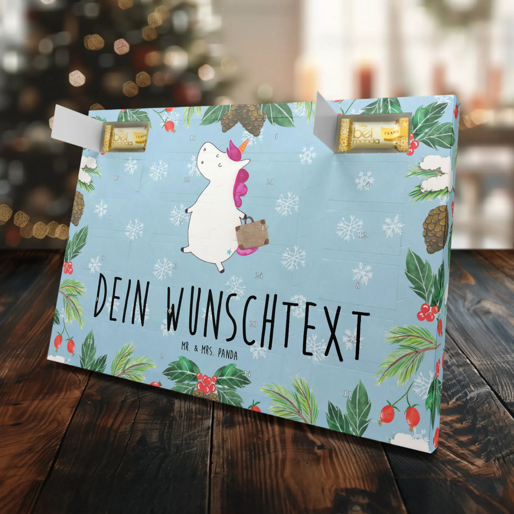 Personalisierter Marzipan Adventskalender Einhorn Koffer Personalisierter Marzipan Adventskalender, Einhorn, Einhörner, Einhorn Deko, Unicorn, Verreisen, albern, Kind, Reise, lustig, Spaß, witzig, Koffer, Gepäck, unicorn, Erwachsen, Abenteuer