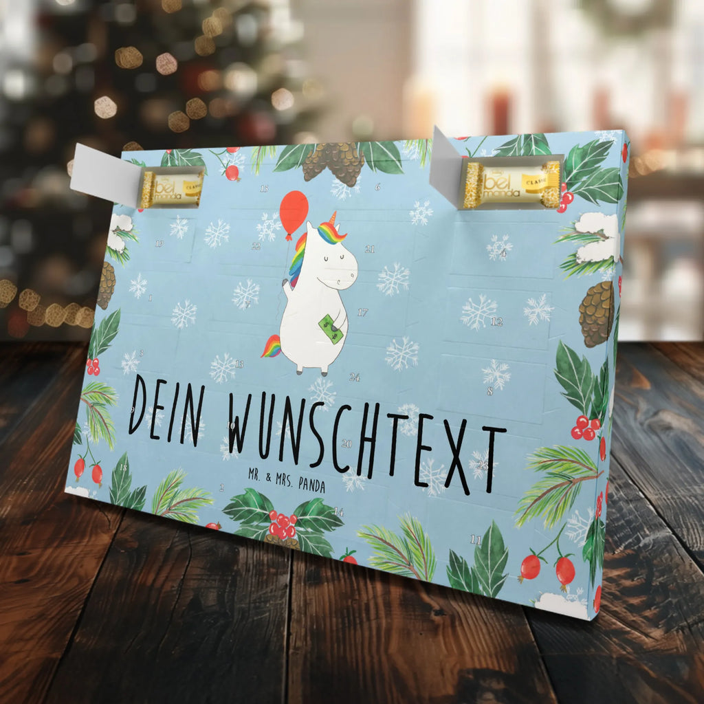 Personalisierter Marzipan Adventskalender Einhorn Luftballon Personalisierter Marzipan Adventskalender, Einhorn, Einhörner, Einhorn Deko, Unicorn, Geld, Freude, Luftballon, Freundin, Lebenslust, Geschenk