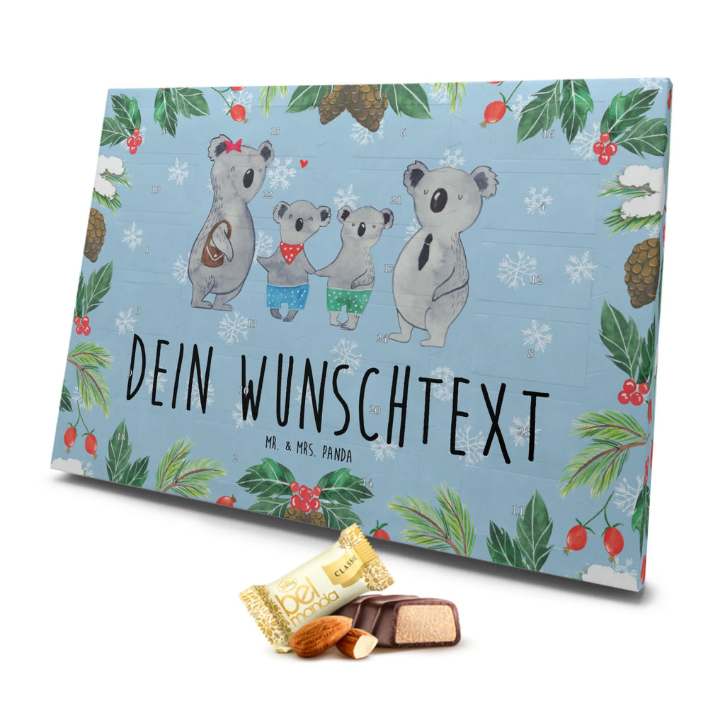 Personalisierter Marzipan Adventskalender Koala Familie zwei Personalisierter Marzipan Adventskalender, Familie, Vatertag, Muttertag, Bruder, Schwester, Mama, Papa, Oma, Opa, Familienzeit, Koalabär, beste Familie, Koala, Koalafamilie, Lieblingsfamilie, Familienleben