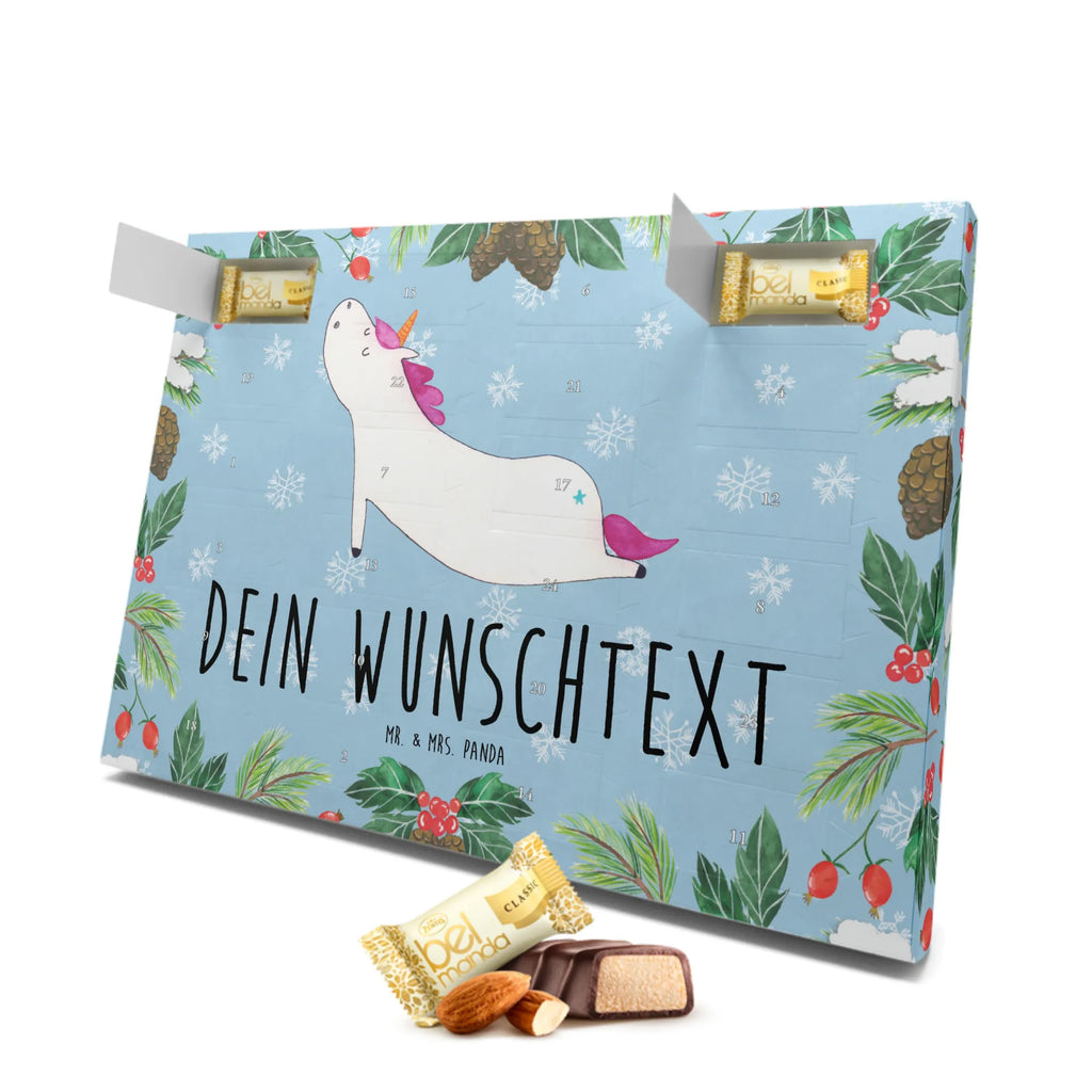 Personalisierter Marzipan Adventskalender Einhorn Yoga Personalisierter Marzipan Adventskalender, Einhorn, Einhörner, Einhorn Deko, Unicorn, Joga, lustig, Entspannung, Sport, Achtsamkeit, Yogamatte, Namaste, süß, Yoga, witzig