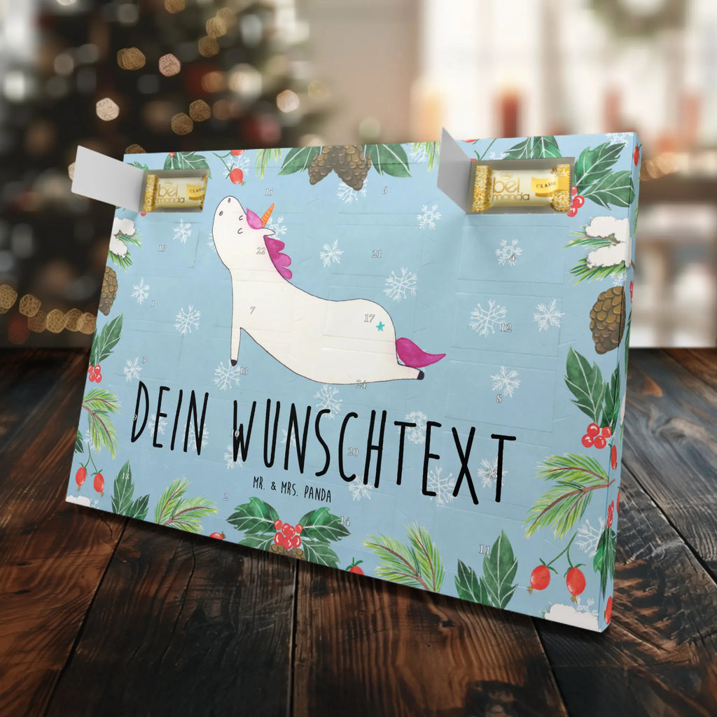 Personalisierter Marzipan Adventskalender Einhorn Yoga Personalisierter Marzipan Adventskalender, Einhorn, Einhörner, Einhorn Deko, Unicorn, Joga, lustig, Entspannung, Sport, Achtsamkeit, Yogamatte, Namaste, süß, Yoga, witzig