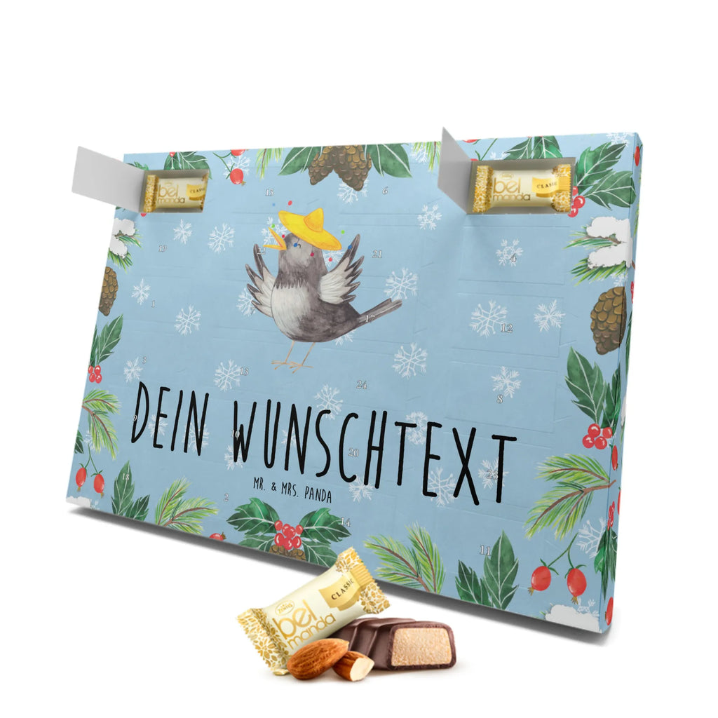 Personalisierter Marzipan Adventskalender Rabe Sombrero Personalisierter Marzipan Adventskalender, Tiermotive, Gute Laune, lustige Sprüche, Tiere, Spruch positiv, Vogel, froh, Elster, Motivation, fröhlich sein, Rabe, Glück Spruch, Vögel, glücklich sein