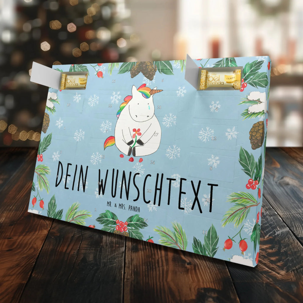 Personalisierter Marzipan Adventskalender Einhorn Traurig Personalisierter Marzipan Adventskalender, Einhorn, Einhörner, Einhorn Deko, Unicorn, Freunde, Grußkarte, Liebe, Glitzer, Trösten. Freundschaft, Trauer, Blume