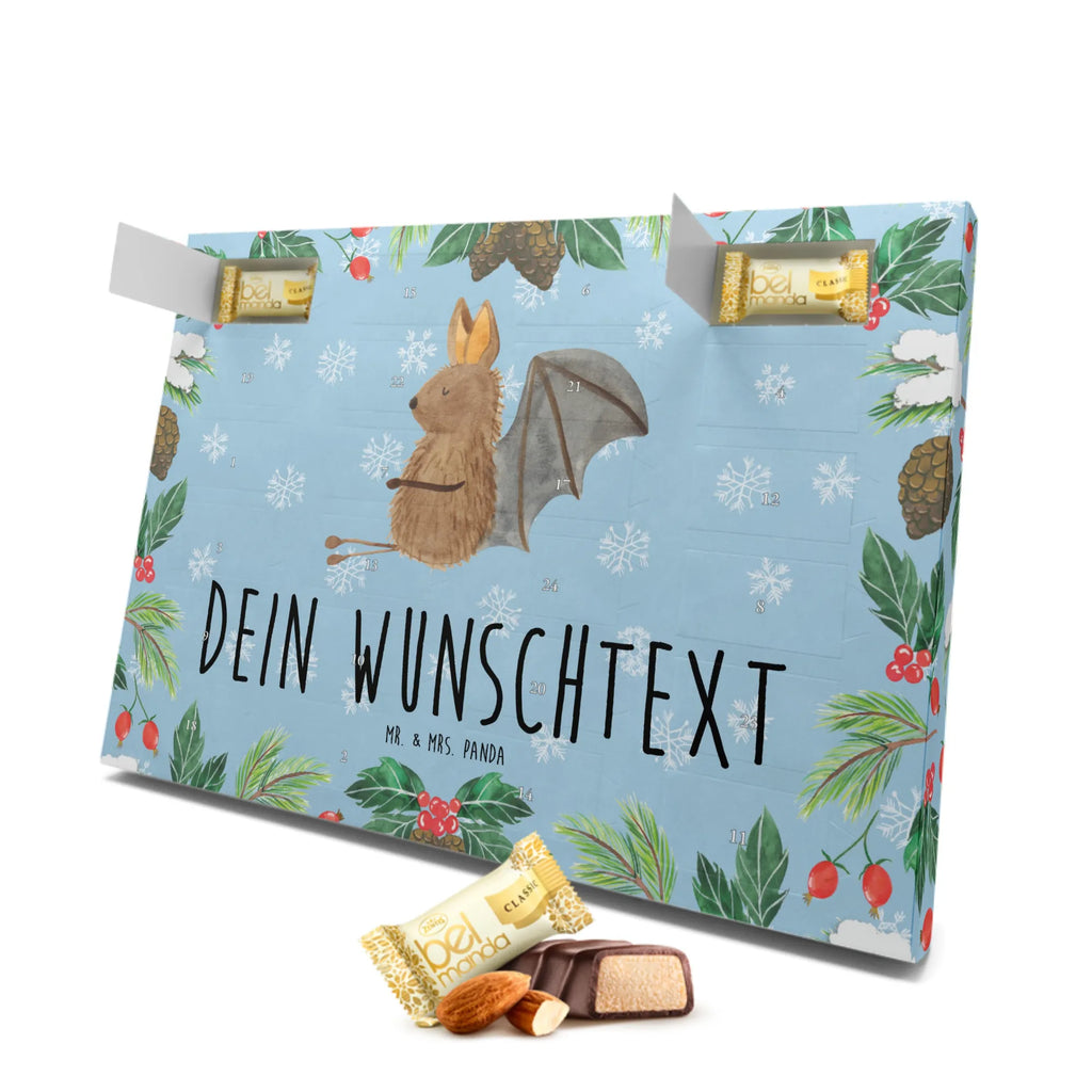 Personalisierter Marzipan Adventskalender Fledermaus Sitzen Personalisierter Marzipan Adventskalender, Tiermotive, Gute Laune, lustige Sprüche, Tiere, Motivation, Fledermaus, entspannen, Fledermäuse