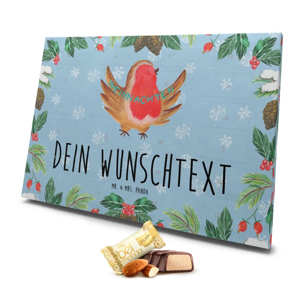 Personalisierter Marzipan Adventskalender Rotkehlchen Weihnachten Personalisierter Marzipan Adventskalender, Winter, Weihnachten, Weihnachtsdeko, Nikolaus, Advent, Heiligabend, Wintermotiv, xmas, Weihnachtsmotiv, Weihnachtsgruß, Vogel, Frohe Weihnachten