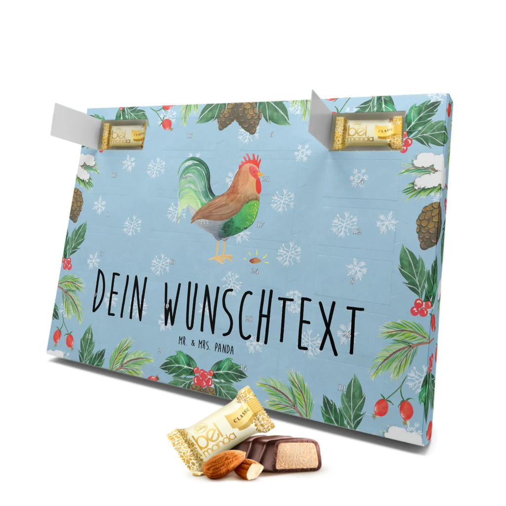 Personalisierter Marzipan Adventskalender Hahn Korn Personalisierter Marzipan Adventskalender, Bauernhof, Hoftiere, Landwirt, Landwirtin, Henne, Hahn, Eier, Natur, Korn
