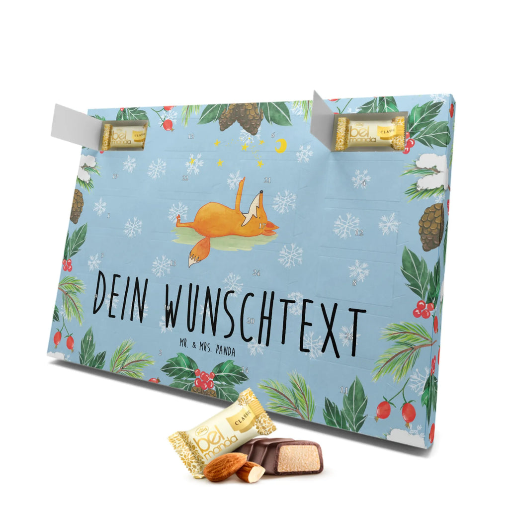 Personalisierter Marzipan Adventskalender Fuchs Sterne Personalisierter Marzipan Adventskalender, Fuchs, Spruch schön, Always Look on the Bright Side of Life, Füchse, Romantik, Spruch positiv, tröstende Worte