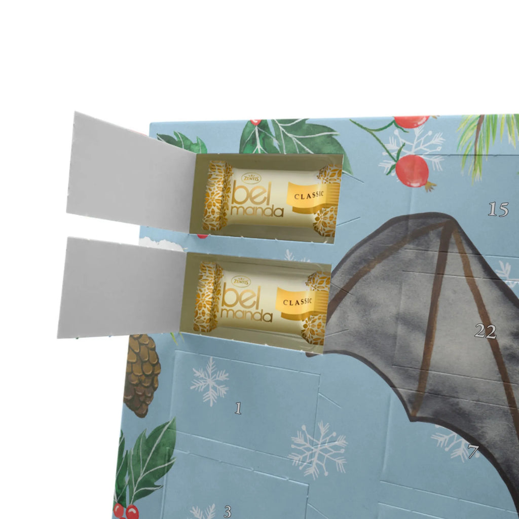 Personalisierter Marzipan Adventskalender Fledermaus Flügel Personalisierter Marzipan Adventskalender, Tiermotive, Gute Laune, lustige Sprüche, Tiere