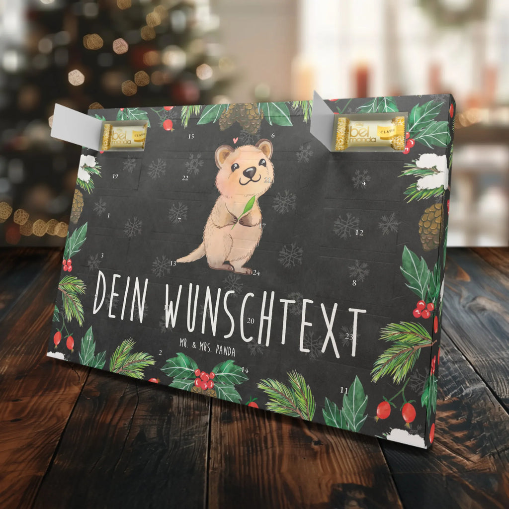 Personalisierter Marzipan Adventskalender Quokka Happy Personalisierter Marzipan Adventskalender, Tiermotive, Gute Laune, lustige Sprüche, Tiere, Aufschieberitis, Dinge erledigen, Lustiger Spruch, Verschieben, Niedliches Tier, Quokka