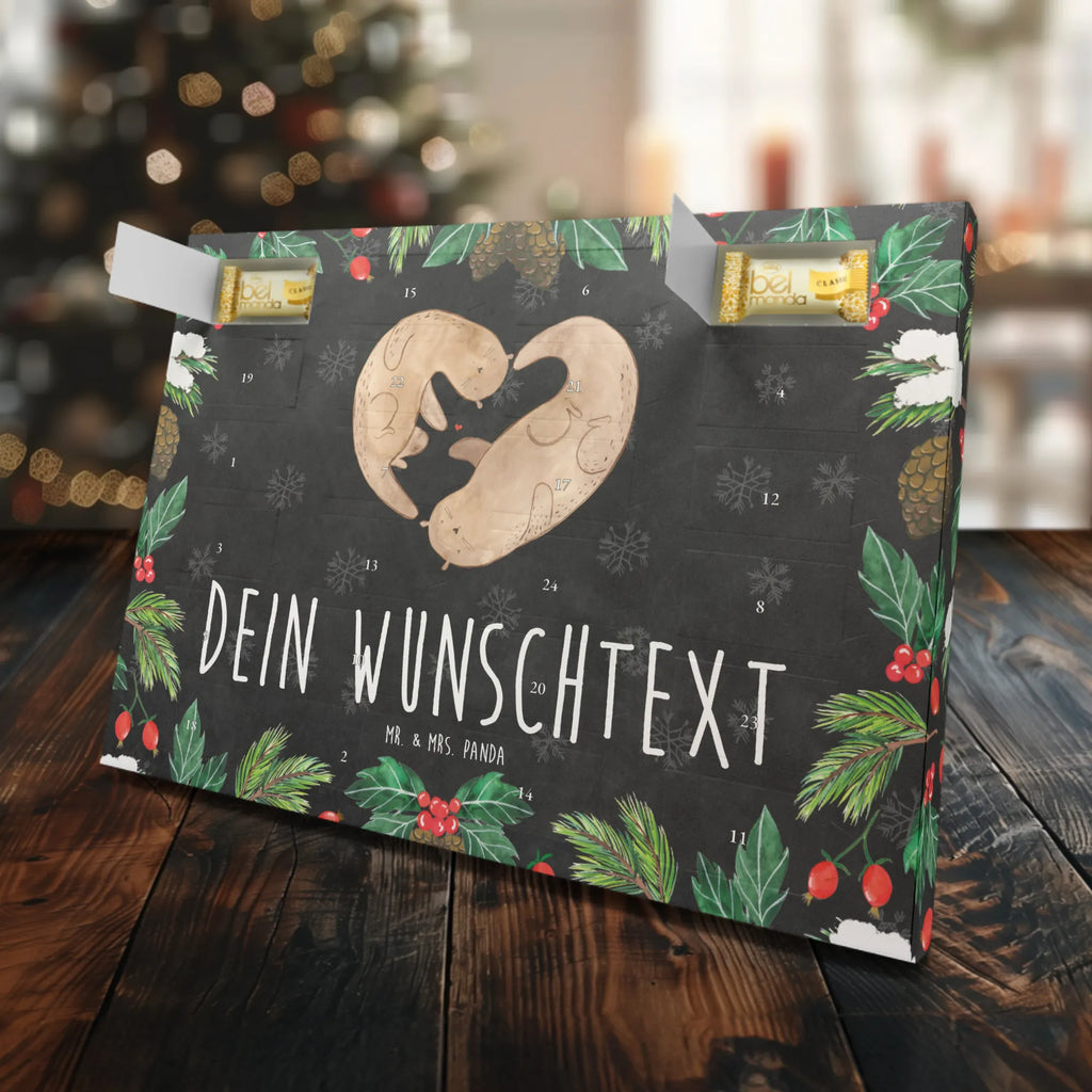 Personalisierter Marzipan Adventskalender Otter Herz Personalisierter Marzipan Adventskalender, Otter, Fischotter, Seeotter, Love you, Liebesbeweis, Bessere Hälfte, Liebesgeschenk, Herz, Liebe, Jahrestag, Hochzeitstag, Verlobung, gemeinsames Leben