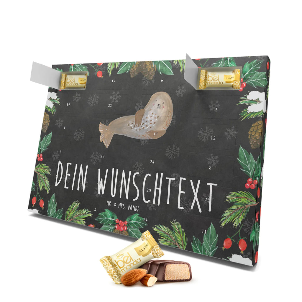 Personalisierter Marzipan Adventskalender Robbe Lachen Personalisierter Marzipan Adventskalender, Tiermotive, Gute Laune, lustige Sprüche, Tiere, Strand, Seehund, Robben, Robbe, Meerestier, Nordsee, Ostsee