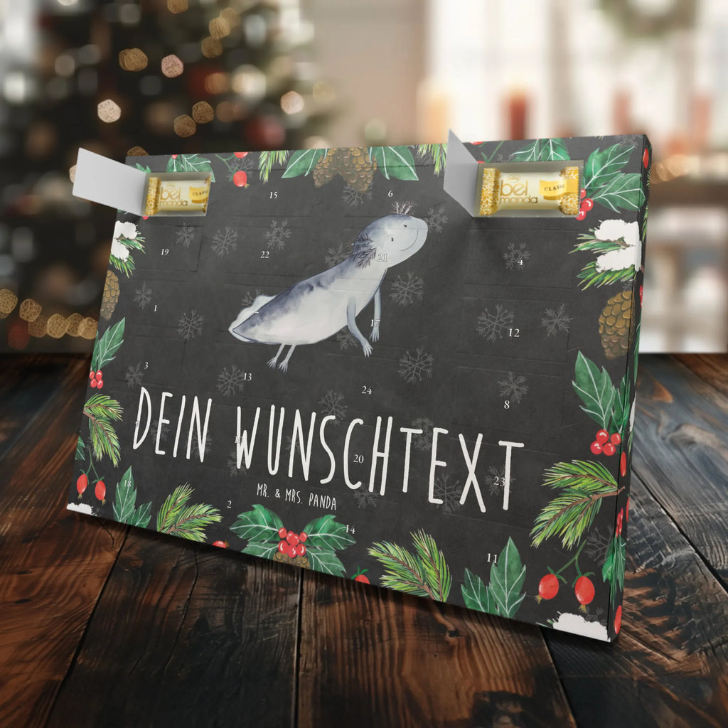 Personalisierter Marzipan Adventskalender Axolotl Schwimmen Personalisierter Marzipan Adventskalender, Axolotl, Molch, Problem, Lösungen, Schwanzlurch, Lurche, Motivation, Lurch, Axolot, Probleme