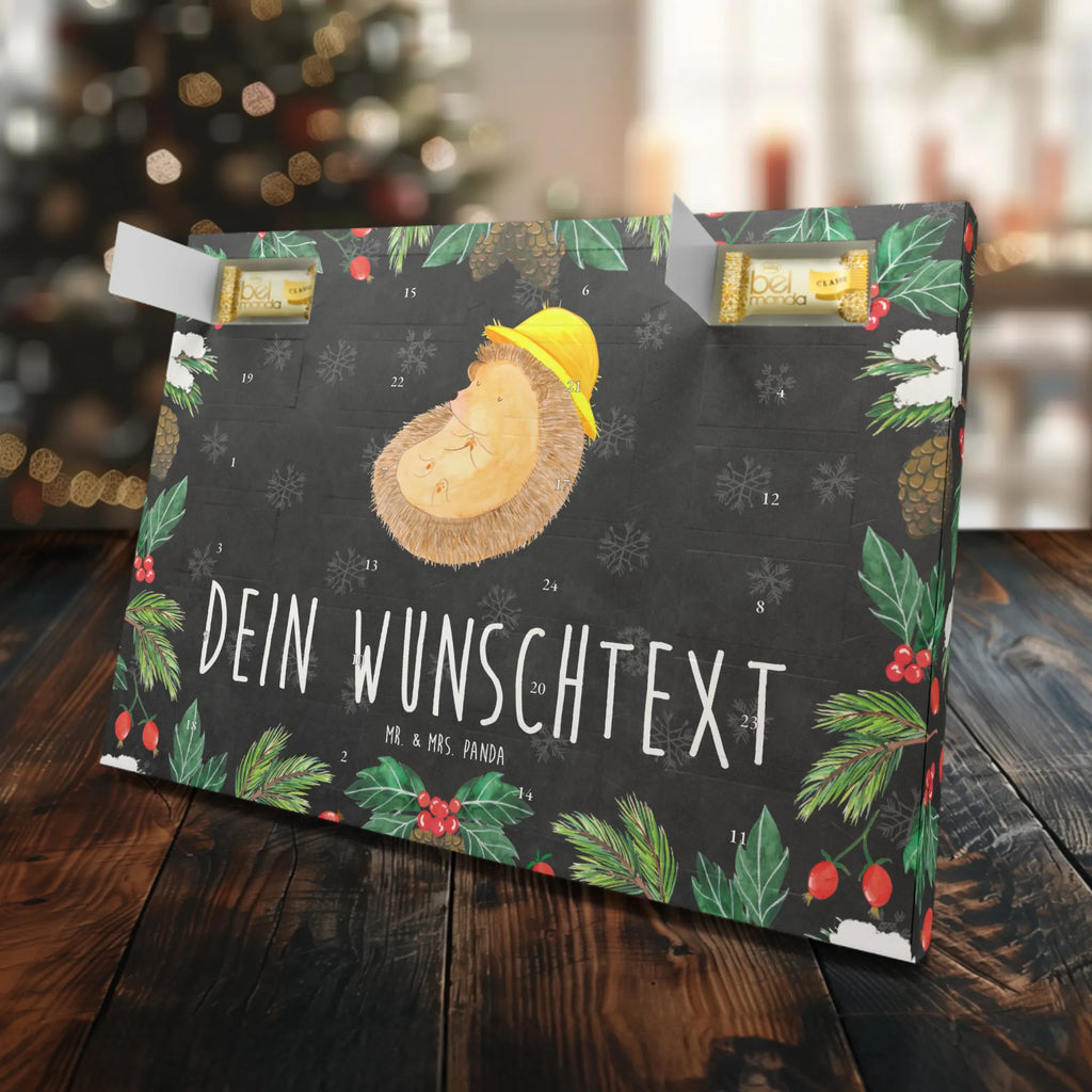 Personalisierter Marzipan Adventskalender Igel Beten Personalisierter Marzipan Adventskalender, Tiermotive, Gute Laune, lustige Sprüche, Tiere, Igel, Leben, beten, Dankbar sein, Dankbarkeit, Igel mit Hut, Sonnenhut, Amen, genießen, dankbar, Gott