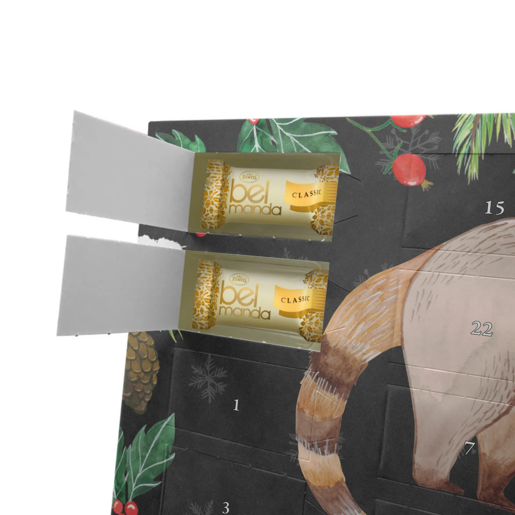 Personalisierter Marzipan Adventskalender Nasenbär Personalisierter Marzipan Adventskalender, Tiermotive, Gute Laune, lustige Sprüche, Tiere, Nasenbär, Rüsselbär, Nasenbären, Bär