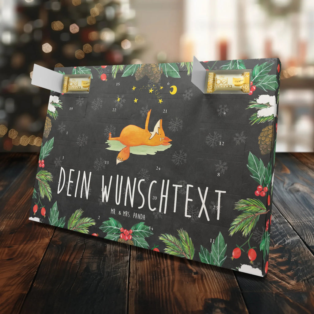 Personalisierter Marzipan Adventskalender Fuchs Sterne Personalisierter Marzipan Adventskalender, Fuchs, Spruch schön, Always Look on the Bright Side of Life, Füchse, Romantik, Spruch positiv, tröstende Worte
