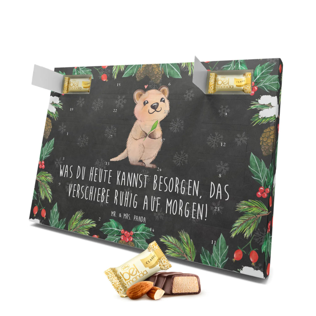Marzipan Adventskalender Quokka Happy Marzipan Adventskalender, Tiermotive, Gute Laune, lustige Sprüche, Tiere, Aufschieberitis, Niedliches Tier, Lustiger Spruch, Quokka, Verschieben, Dinge erledigen
