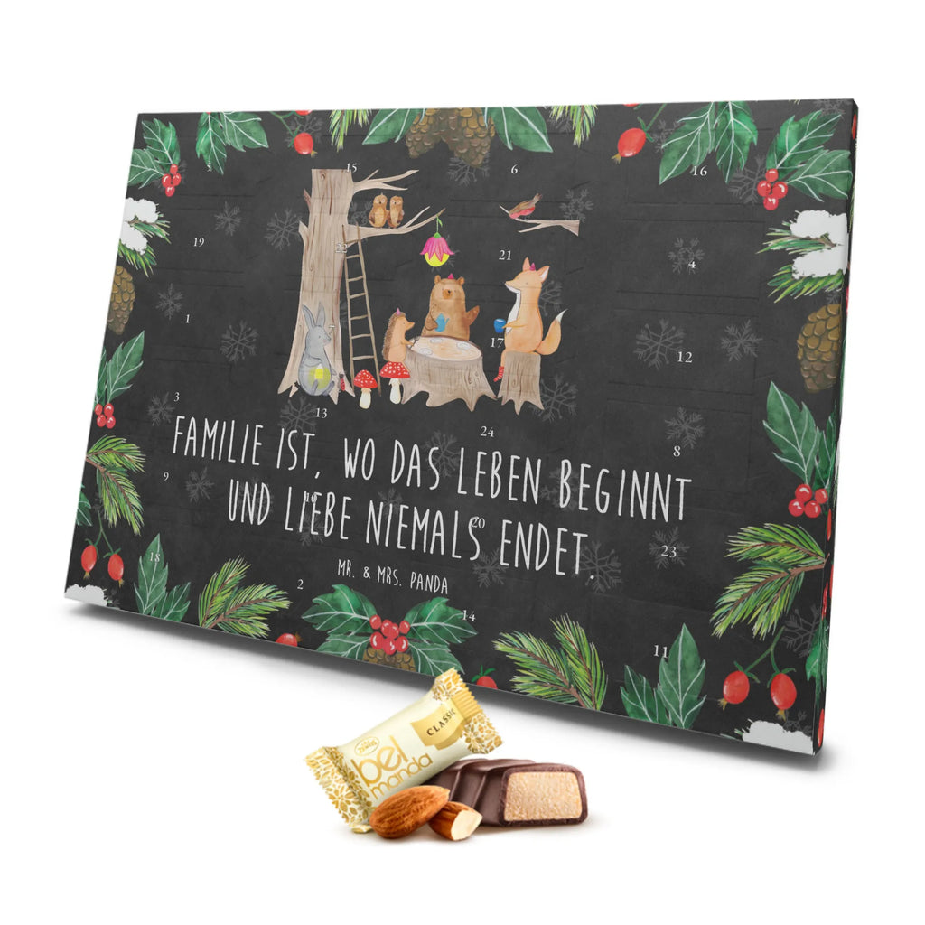 Marzipan Adventskalender Waldtiere Picknick Marzipan Adventskalender, Tiermotive, Gute Laune, lustige Sprüche, Tiere, Picknick, Fuchs, Igel, Waldtiere, Eichhörnchen, Wald, Hase, Maus