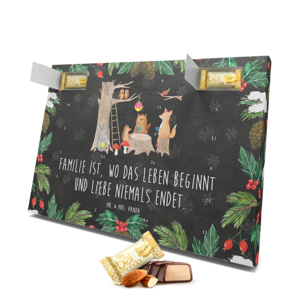 Marzipan Adventskalender Waldtiere Picknick Marzipan Adventskalender, Tiermotive, Gute Laune, lustige Sprüche, Tiere, Picknick, Fuchs, Igel, Waldtiere, Eichhörnchen, Wald, Hase, Maus